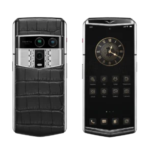 vertu agent q silver alli black da cá sấu đen mới 100%