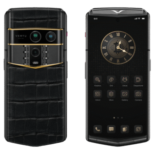 vertu agent q black premium mix gold da cá sấu
