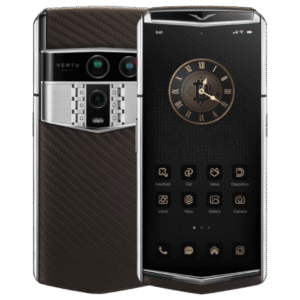 vertu agent q silver advanced set carbon màu nâu 100%